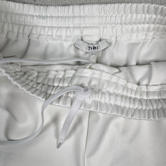 Tibi Active Knit Wide Leg Pull On Pants White Oversized Women's Large *Read - Picture 4 of 12